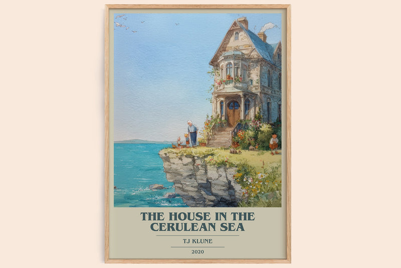 The House in the Cerulean Sea Book Cover Poster by TJ Klune (Modern Minimalist style)