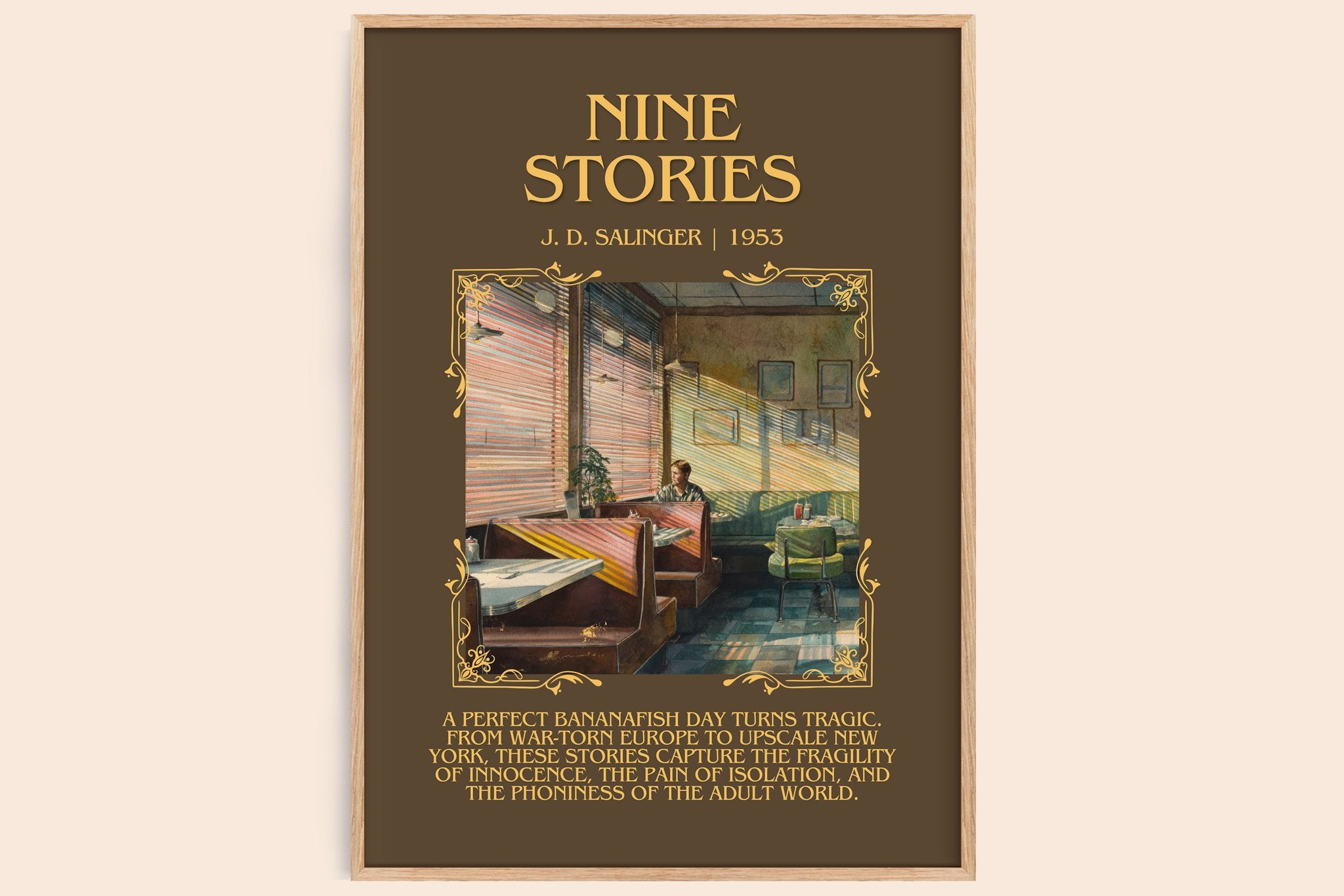 Nine Stories Minimalist Book Poster by J. D. Salinger