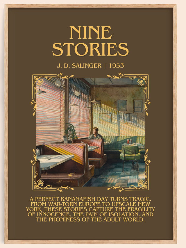 Nine Stories Minimalist Book Poster by J. D. Salinger