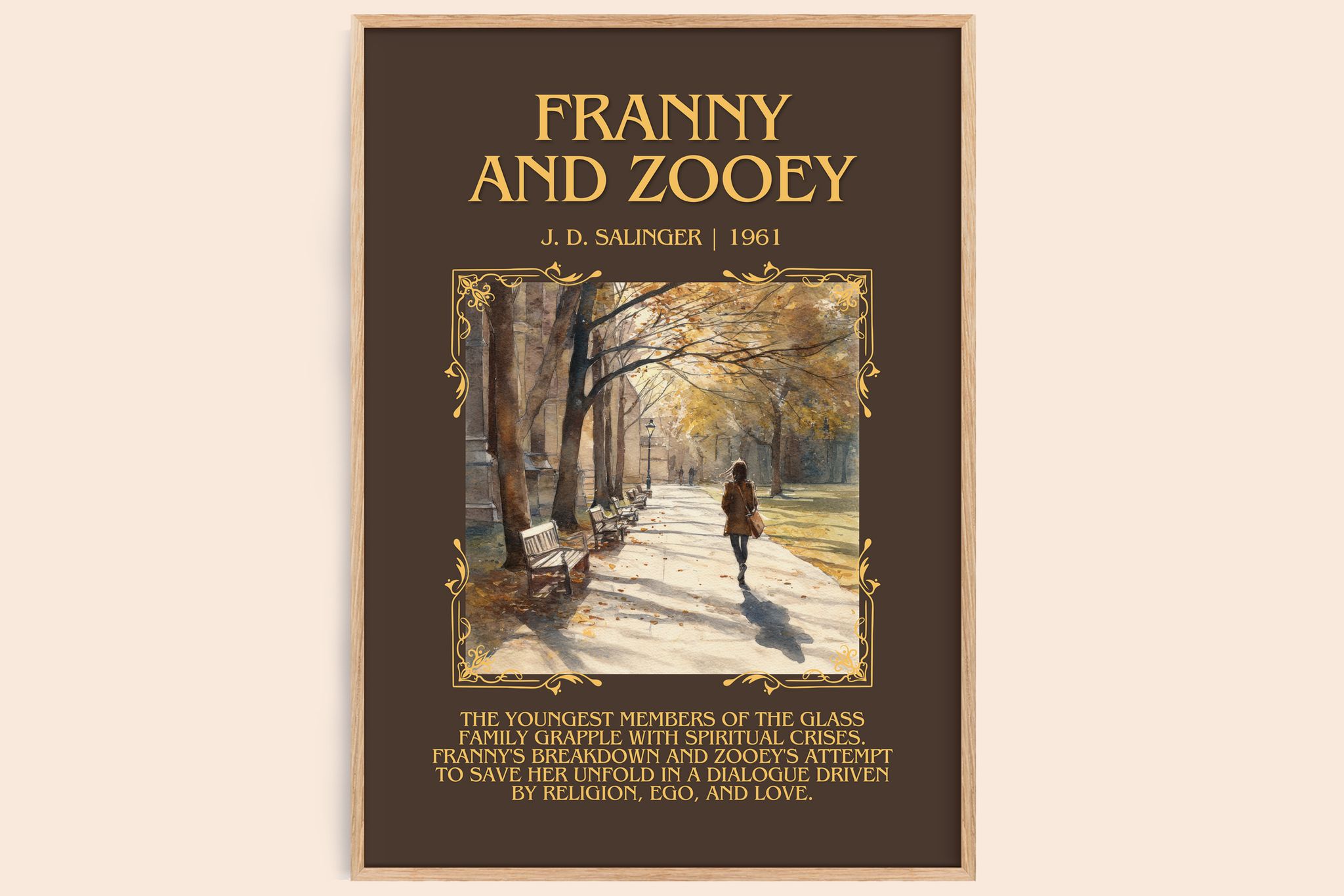 Franny And Zooey Minimalist Book Poster by J. D. Salinger