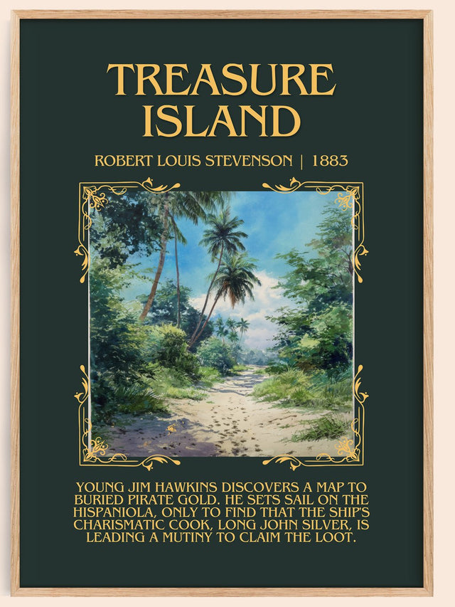 Treasure Island Minimalist Book Poster by Robert Louis Stevenson