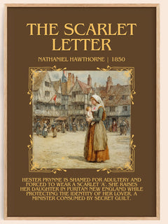 The Scarlet Letter Minimalist Book Poster by Nathaniel Hawthorne – image 1