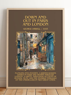 Down And Out In Paris And London Minimalist Book Poster by G. Orwell – image 2