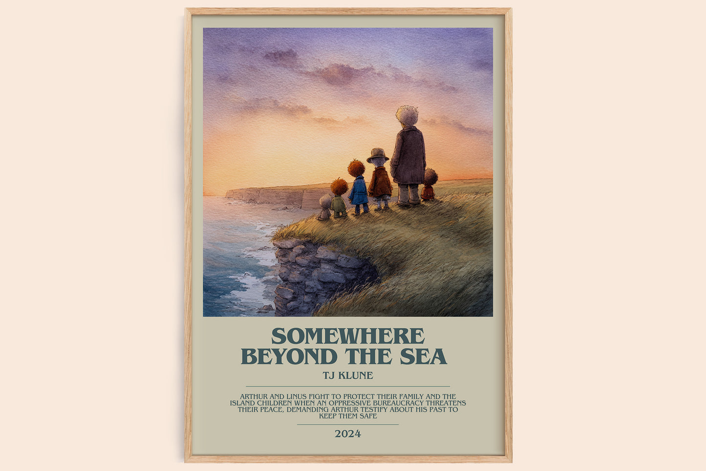 Somewhere Beyond the Sea bookish book poster by TJ Klune – framed literary art print