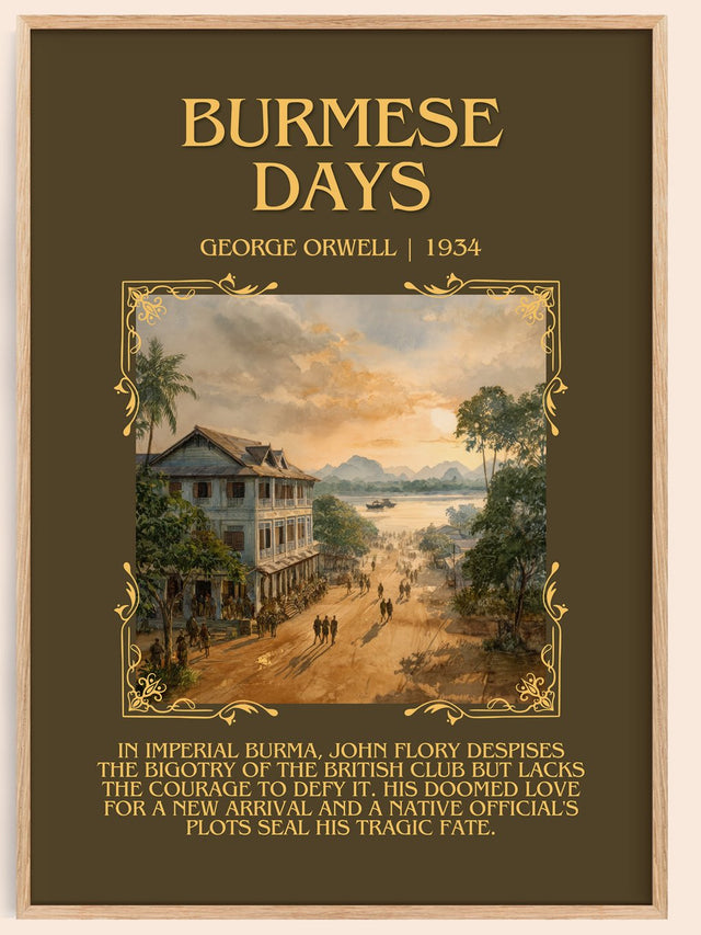 Burmese Days Minimalist Book Poster by George Orwell