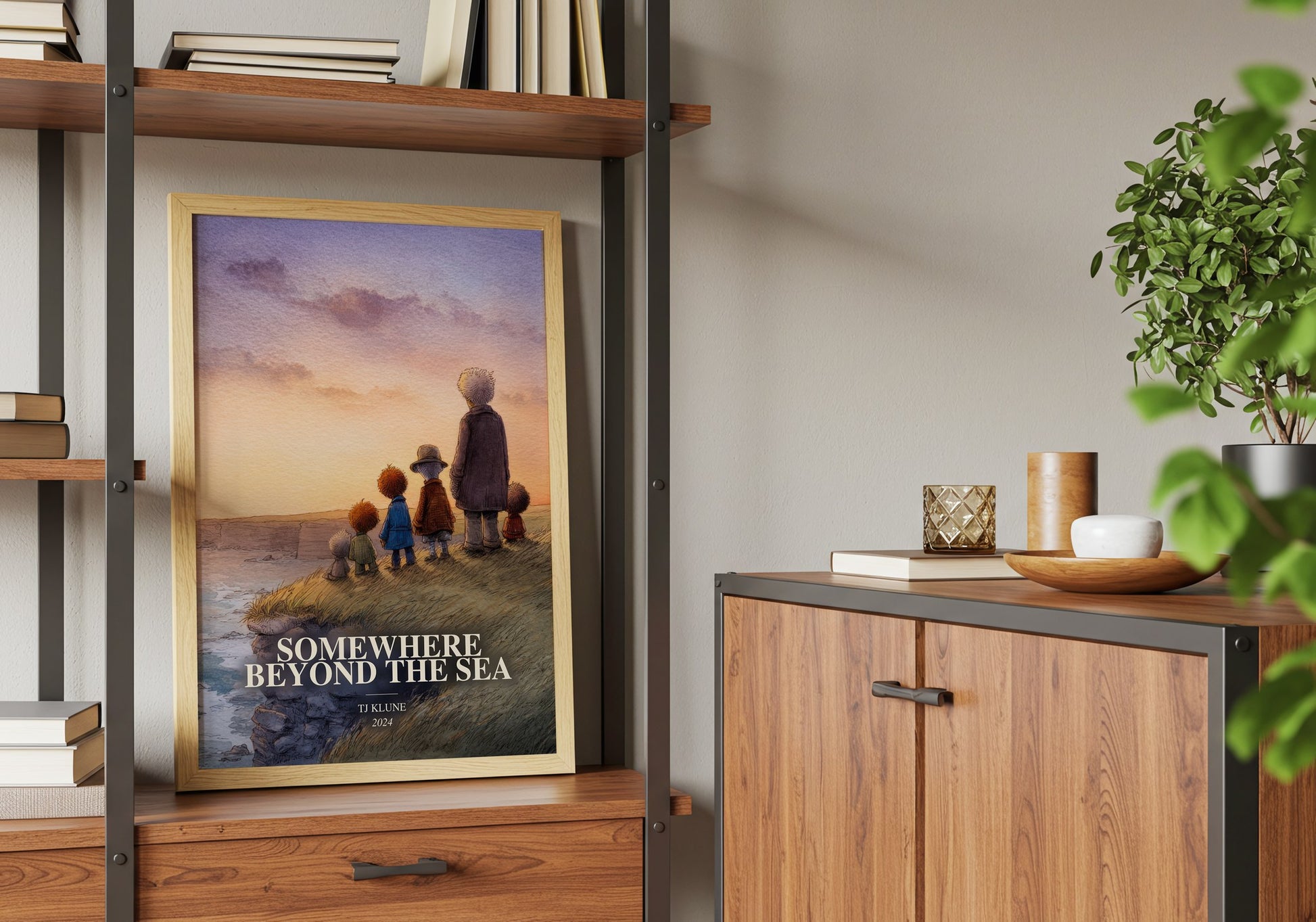 Somewhere Beyond The Sea book watercolour illustration paper finish options – matte satin gloss