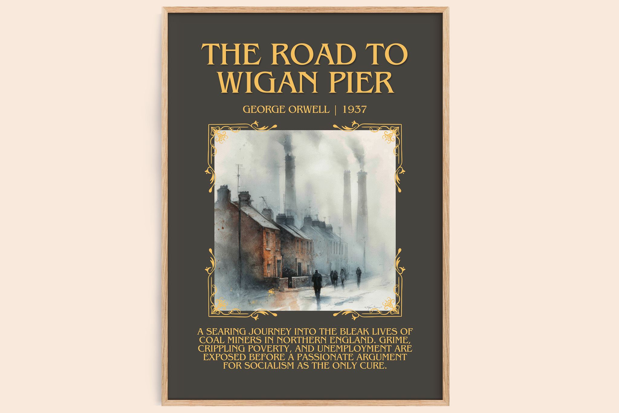 The Road To Wigan Pier Minimalist Book Poster by George Orwell