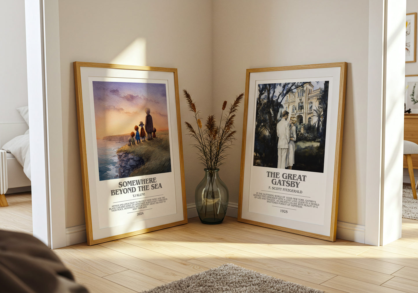 Somewhere Beyond the Sea bookish book poster framed on wall – satire wall art