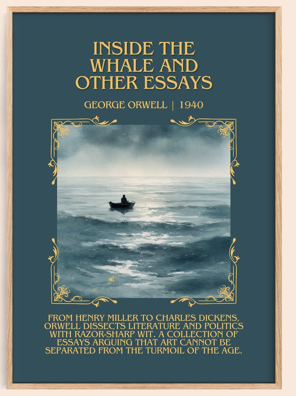 Inside The Whale And Other Essays Minimalist Book Poster by G. Orwell – book poster