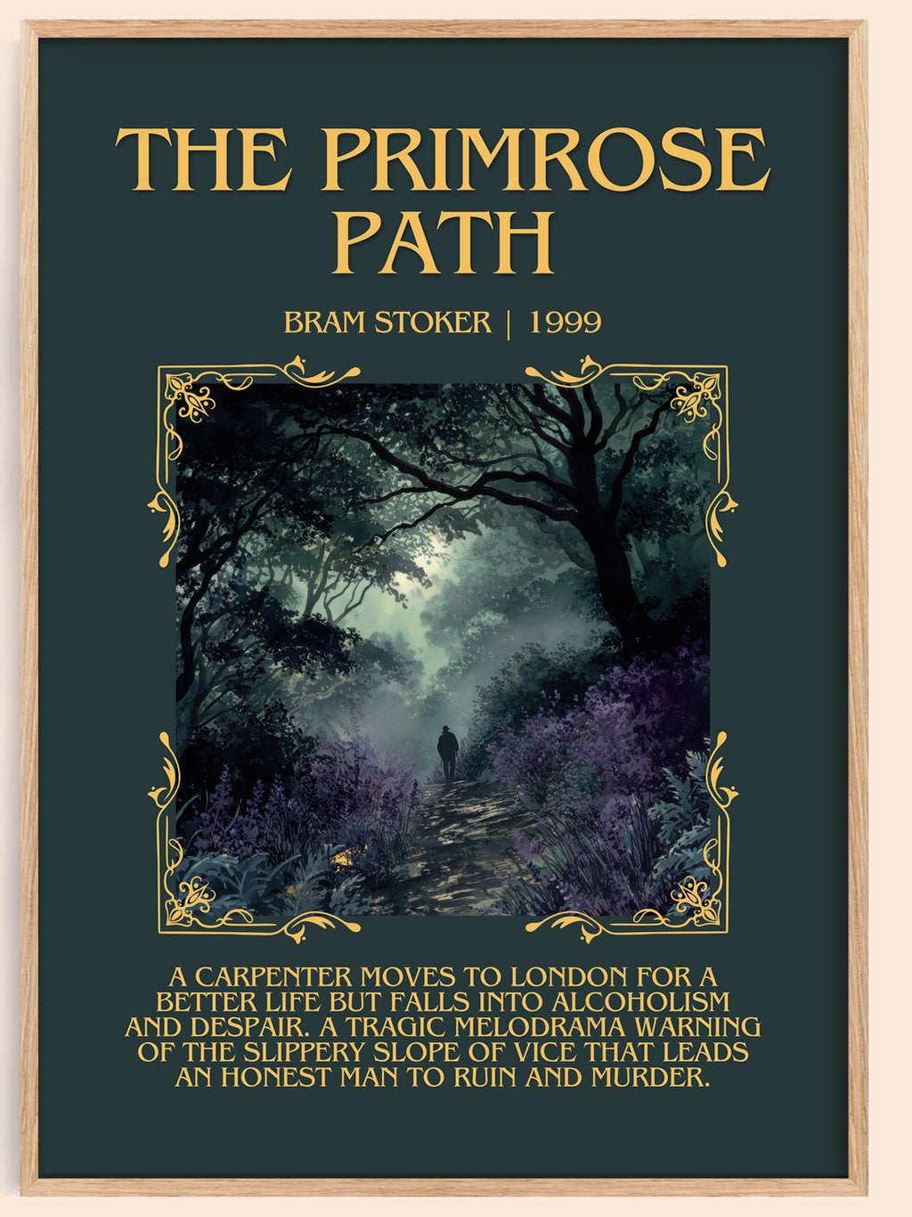 The Primrose Path Minimalist Book Poster by Bram Stoker – book poster