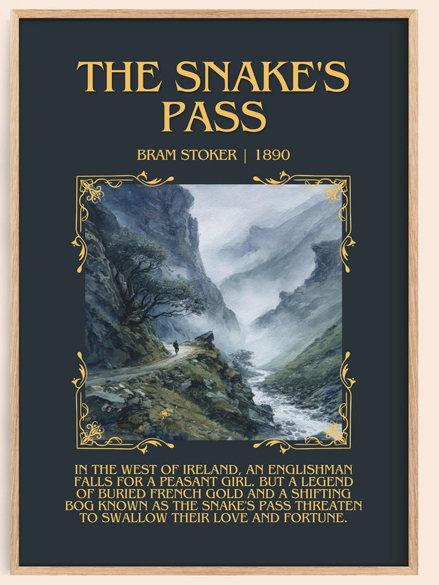 The Snake'S Pass Minimalist Book Poster by Bram Stoker