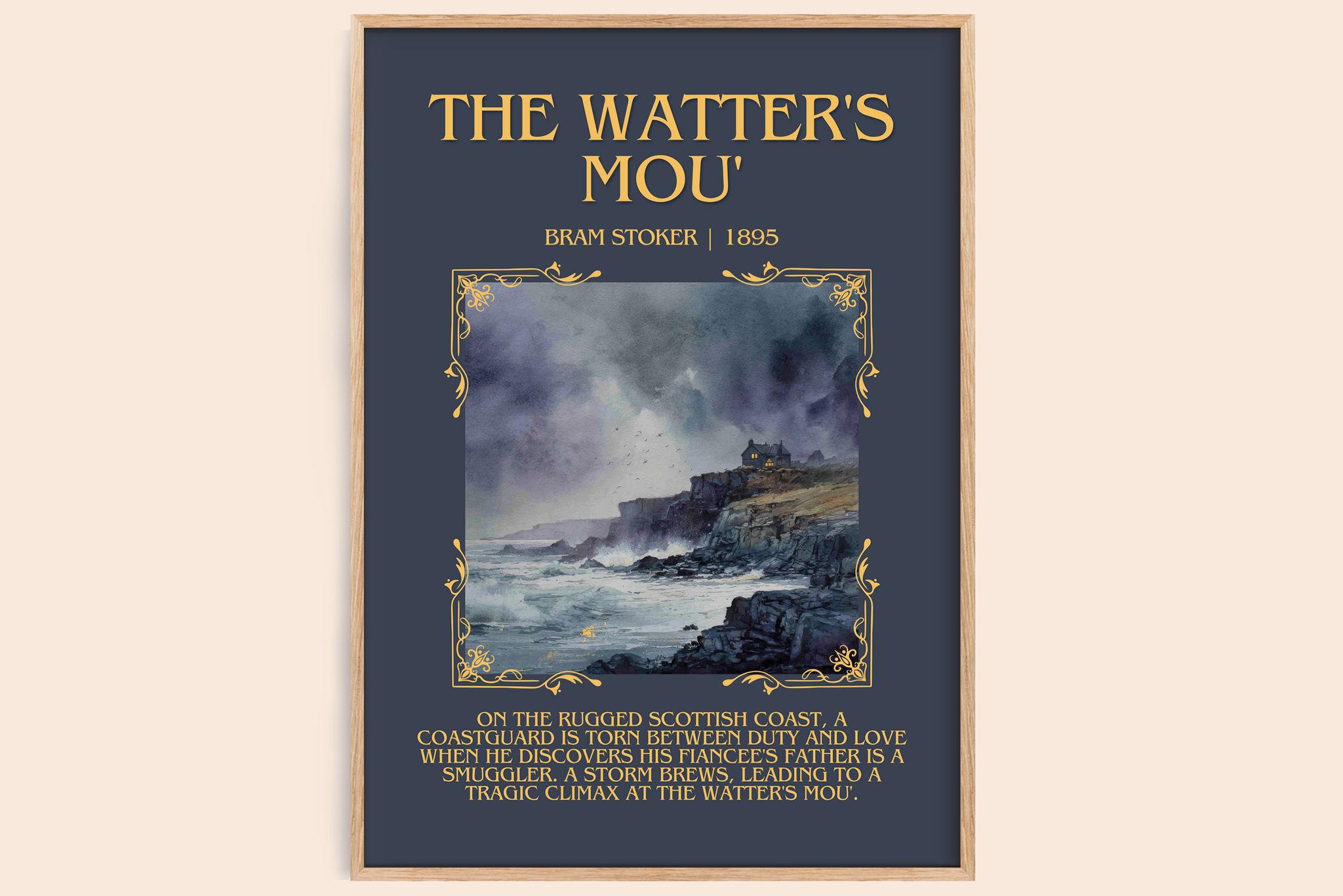 The Watter's Mou' Minimalist Book Poster by Bram Stoker
