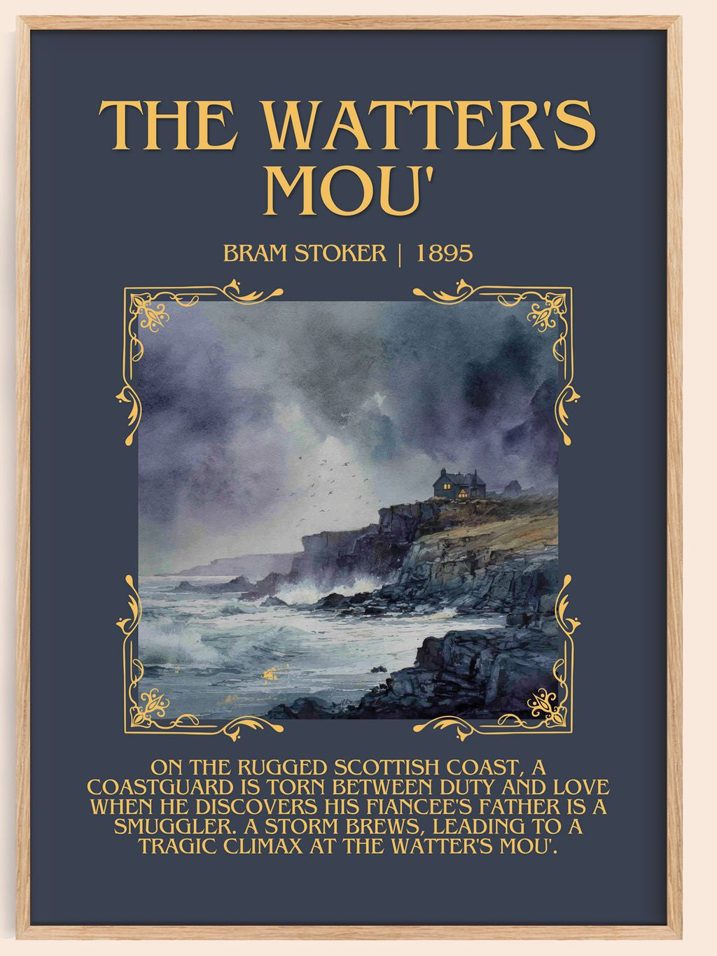 The Watter'S Mou' Minimalist Book Poster by Bram Stoker – book poster