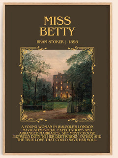 Miss Betty Minimalist Book Poster by Bram Stoker – image 1