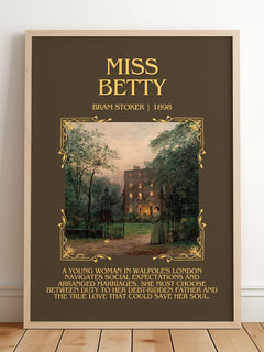 Miss Betty Minimalist Book Poster by Bram Stoker – image 2