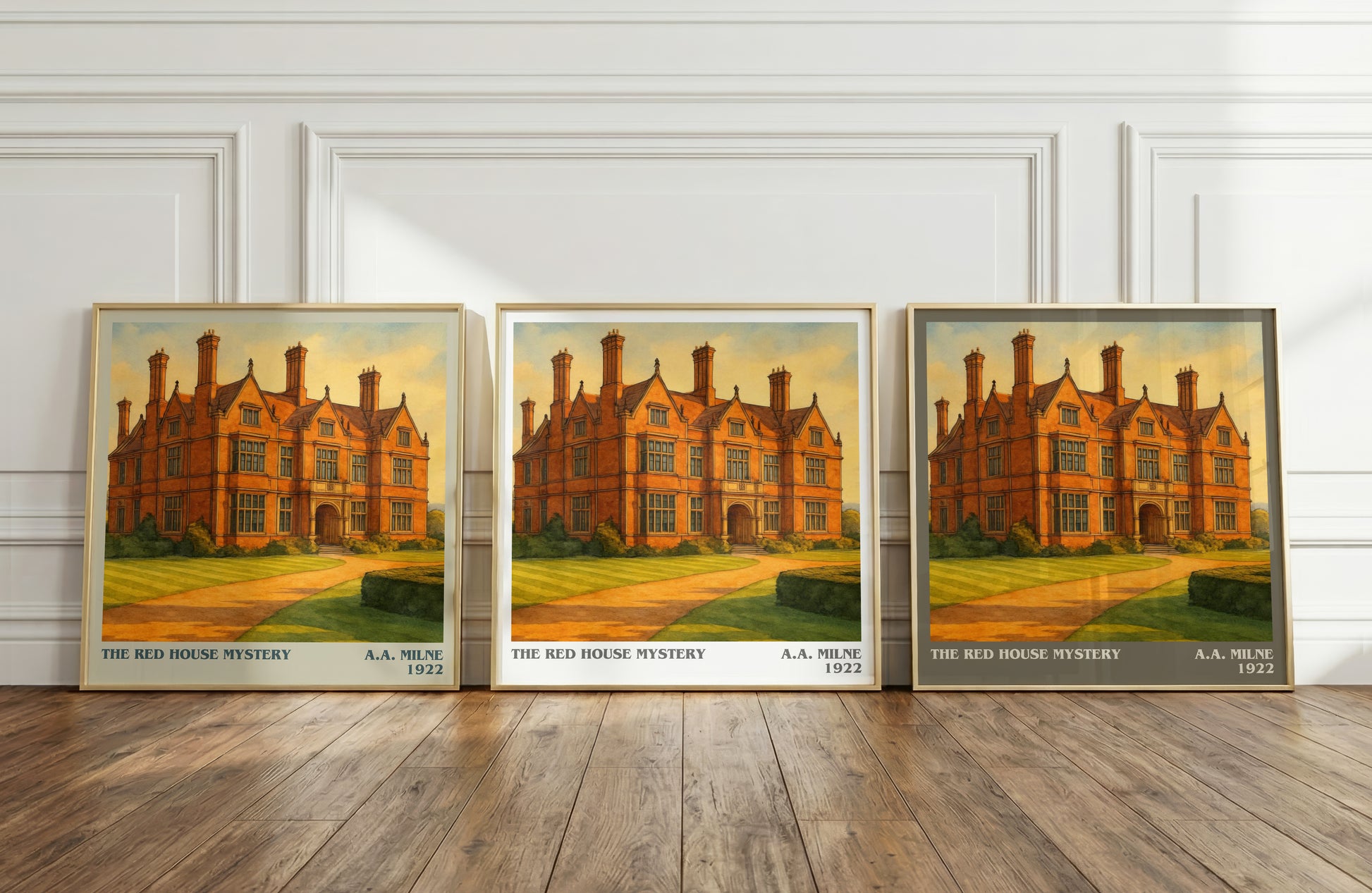 the red house mystery literary art print colour and style options – a.a. milne book art