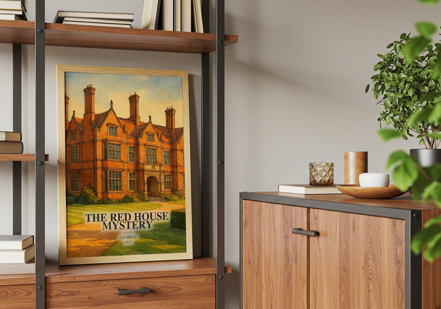 The Red House Mystery book watercolour illustration paper finish options – matte satin gloss