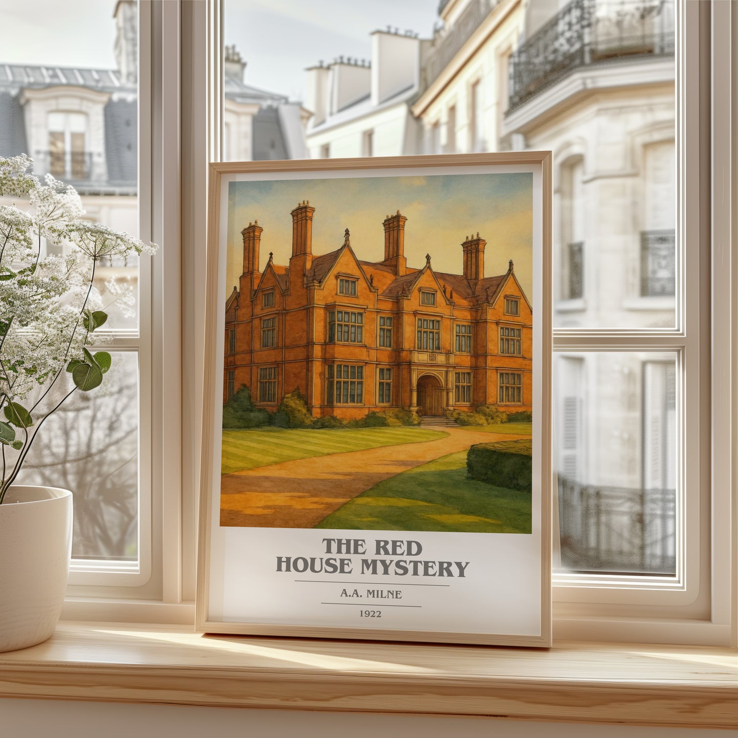 the red house mystery book cover poster colour and style options – a.a. milne book art