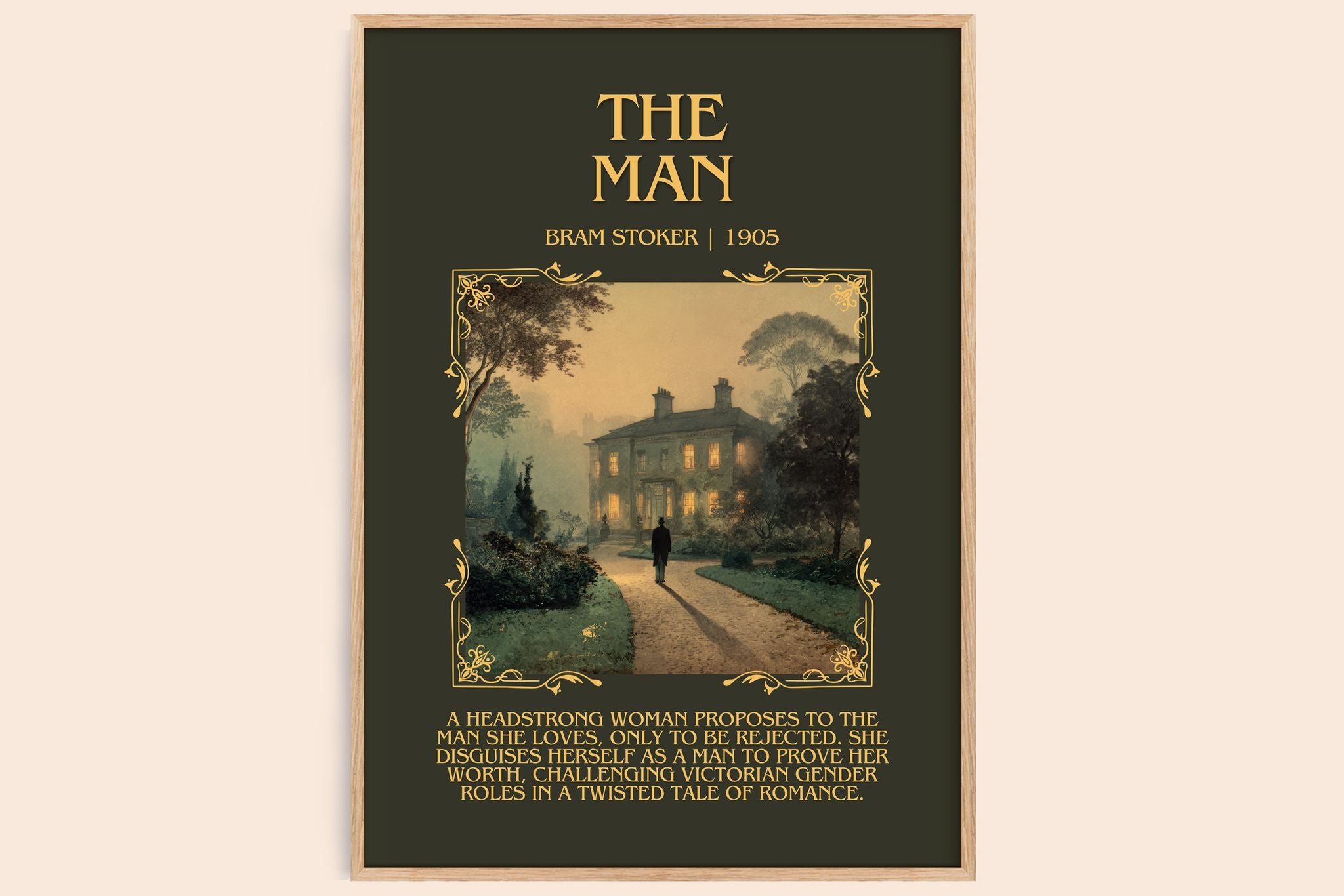 The Man Minimalist Book Poster by Bram Stoker