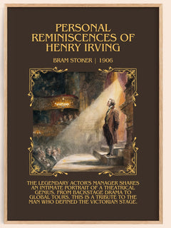 Personal Reminiscences Of Henry Irving Minimalist Book Poster – B. – image 1