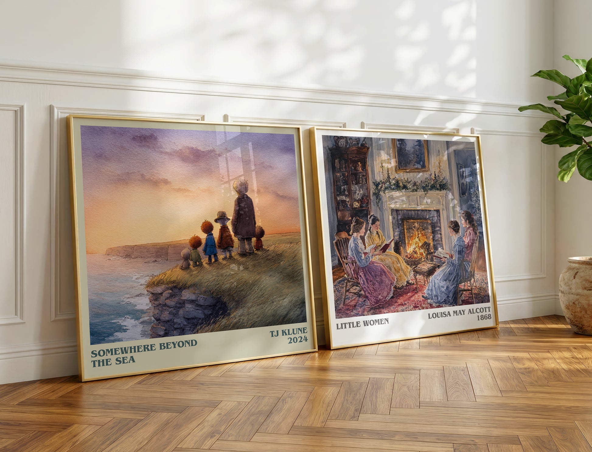 Somewhere Beyond the Sea literary print on bookshelf – TJ Klune fan gift