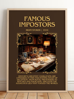 Famous Impostors Minimalist Book Poster by Bram Stoker – image 2