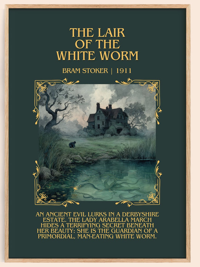 The Lair Of The White Worm Minimalist Book Poster by Bram Stoker