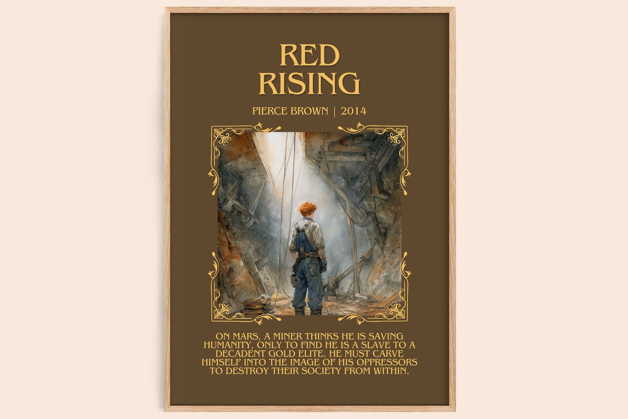 Red Rising Minimalist Book Poster by Pierce Brown