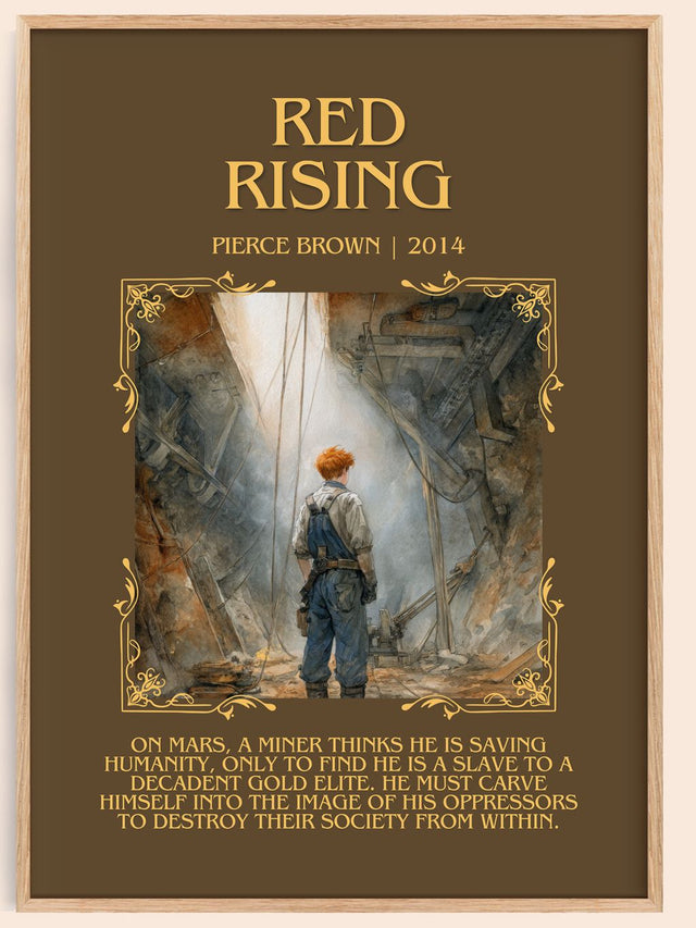 Red Rising Minimalist Book Poster by Pierce Brown