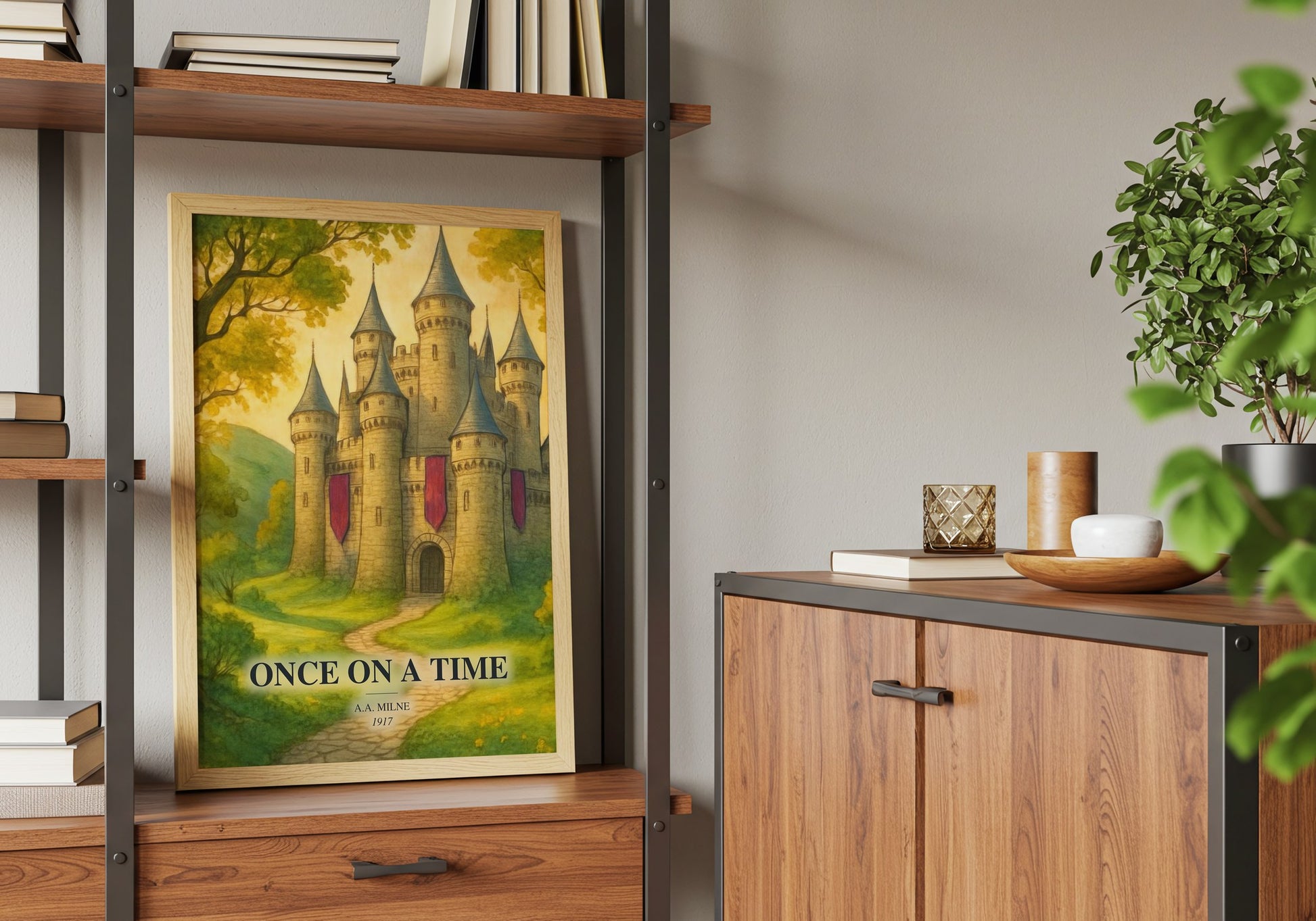 Once On A Time book watercolour illustration paper finish options – matte satin gloss