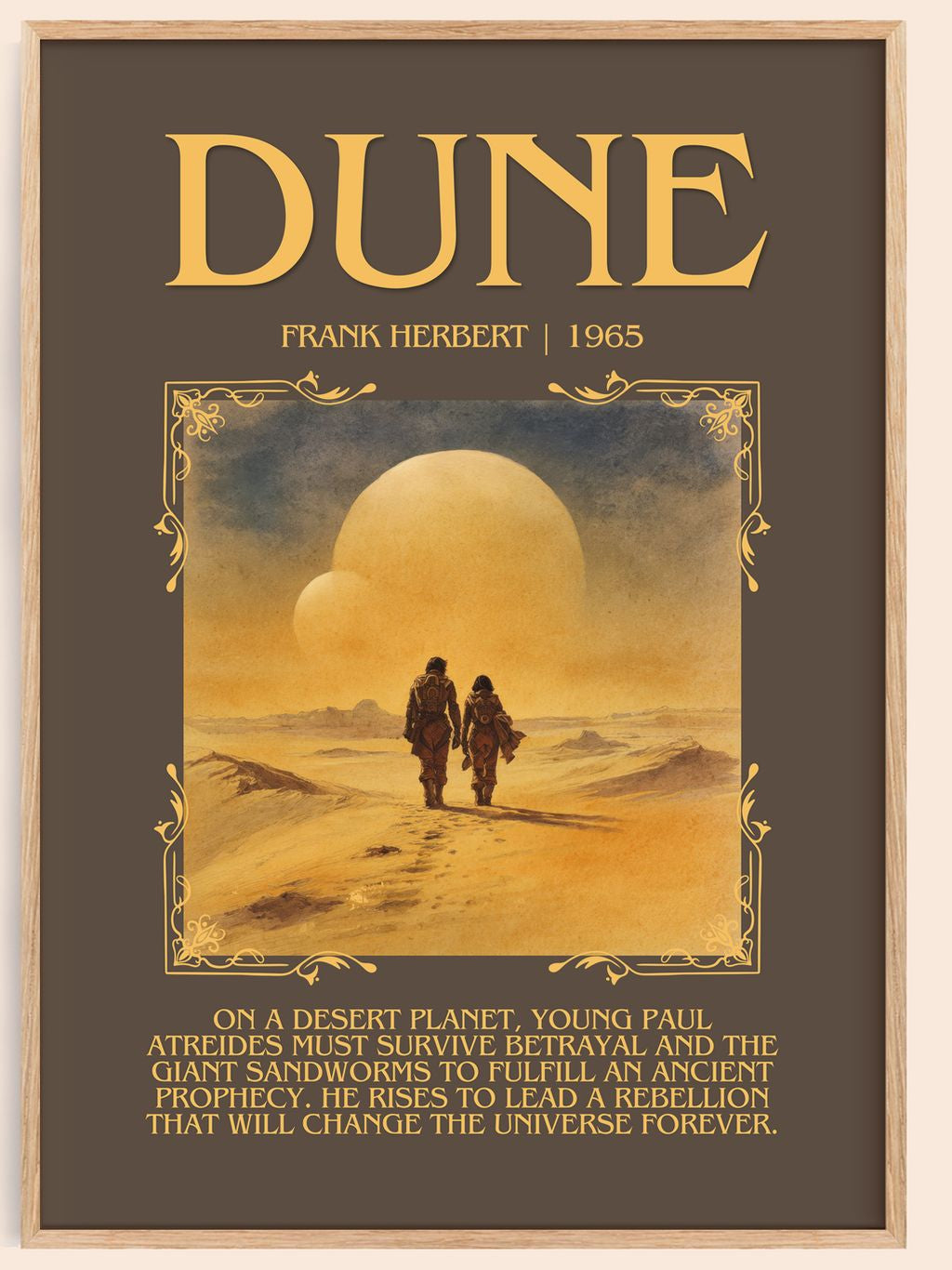 Dune Minimalist Book Poster by Frank Herbert – book poster