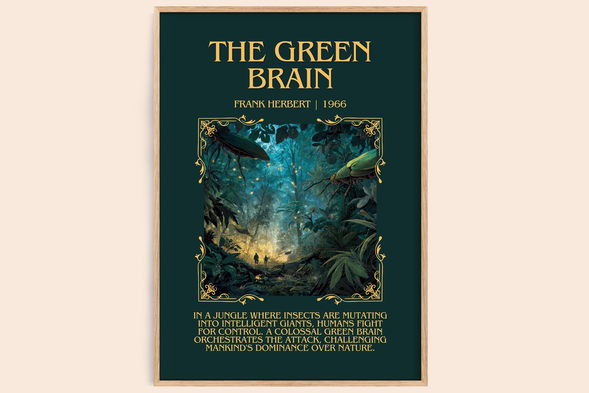 The Green Brain Minimalist Book Poster by Frank Herbert
