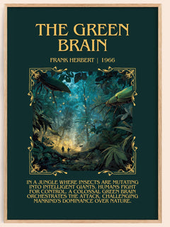 The Green Brain Minimalist Book Poster by Frank Herbert – book poster
