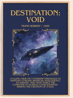 Destination: Void Minimalist Book Poster by Frank Herbert – book poster