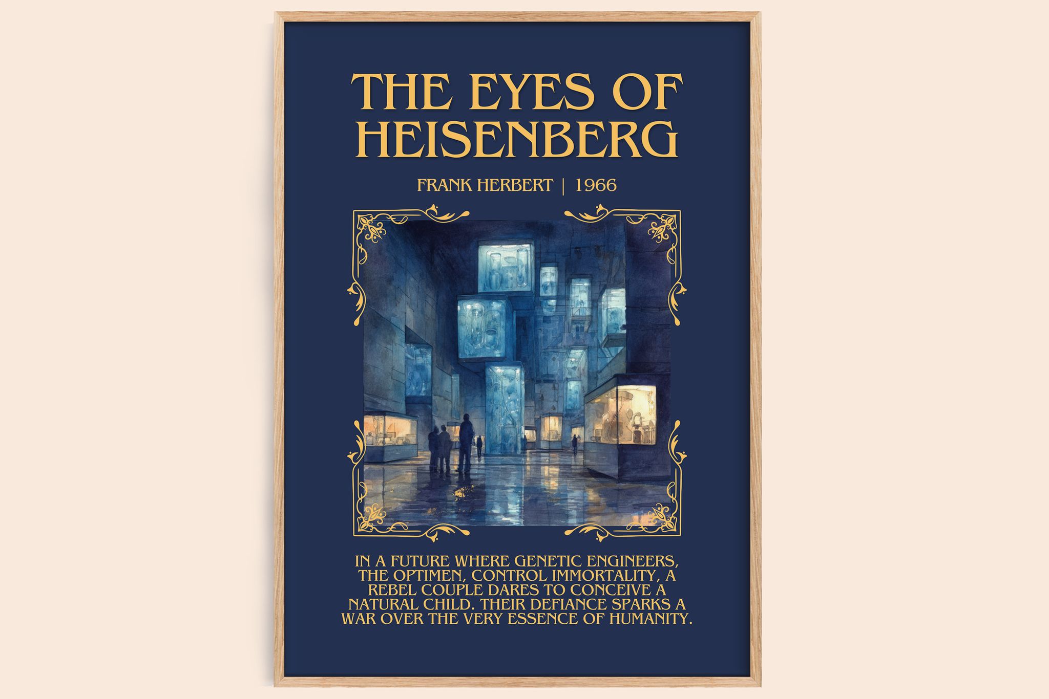 The Eyes Of Heisenberg Minimalist Book Poster by Frank Herbert