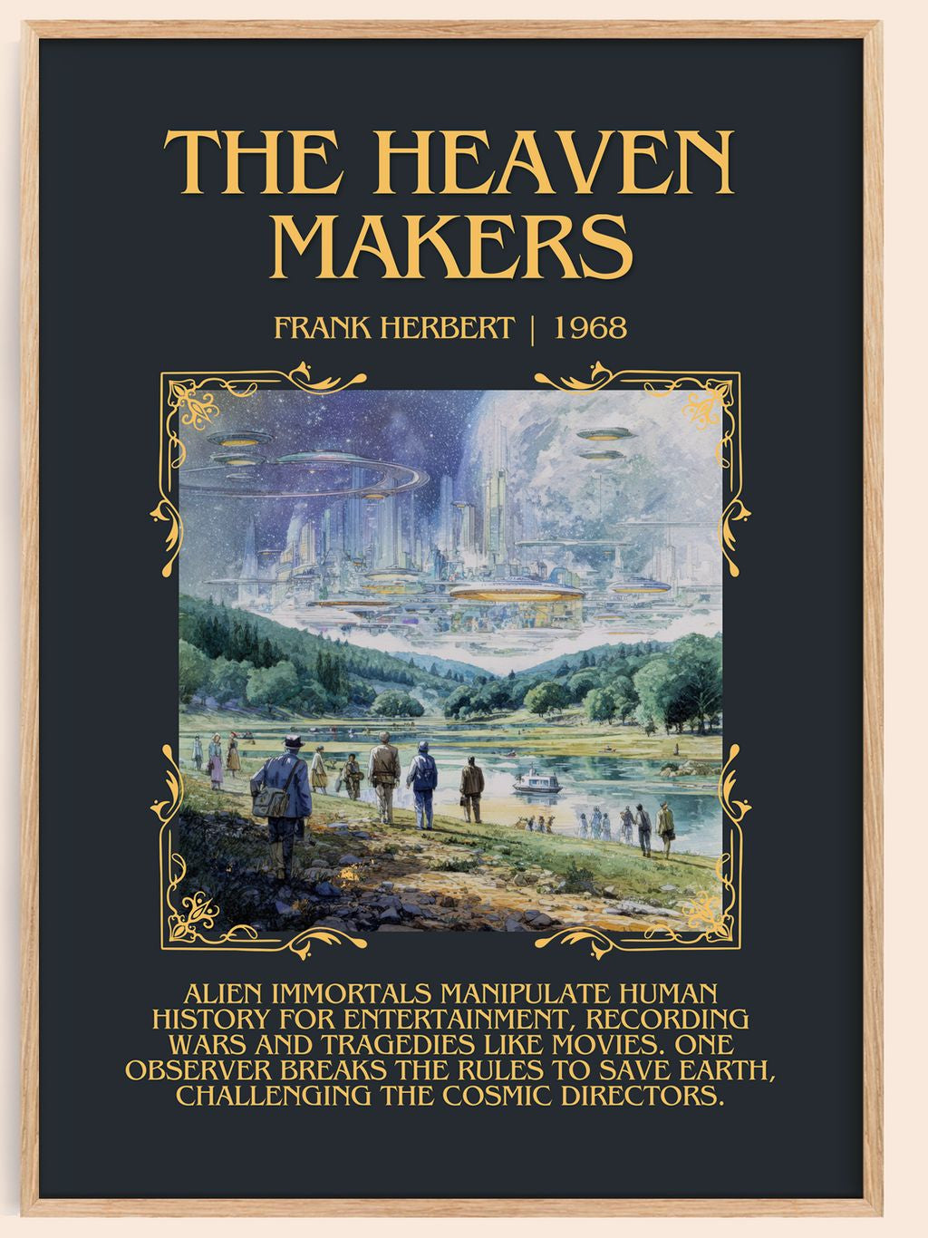 The Heaven Makers Minimalist Book Poster by Frank Herbert – book poster