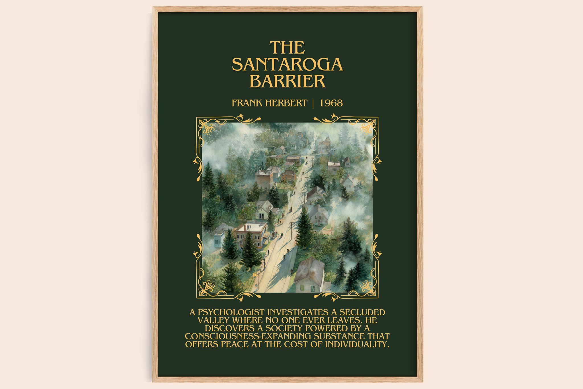 The Santaroga Barrier Minimalist Book Poster by Frank Herbert
