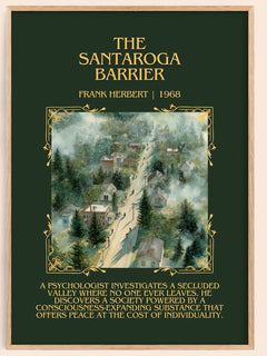 The Santaroga Barrier Minimalist Book Poster by Frank Herbert – book poster