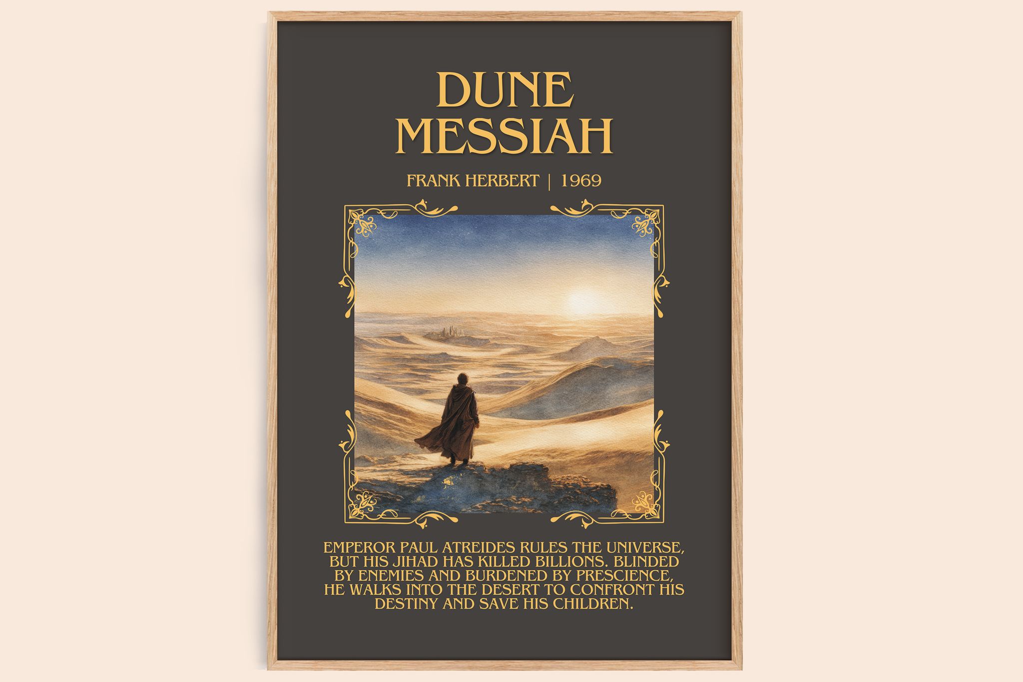 Dune Messiah Minimalist Book Poster by Frank Herbert