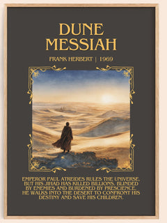 Dune Messiah Minimalist Book Poster by Frank Herbert – book poster