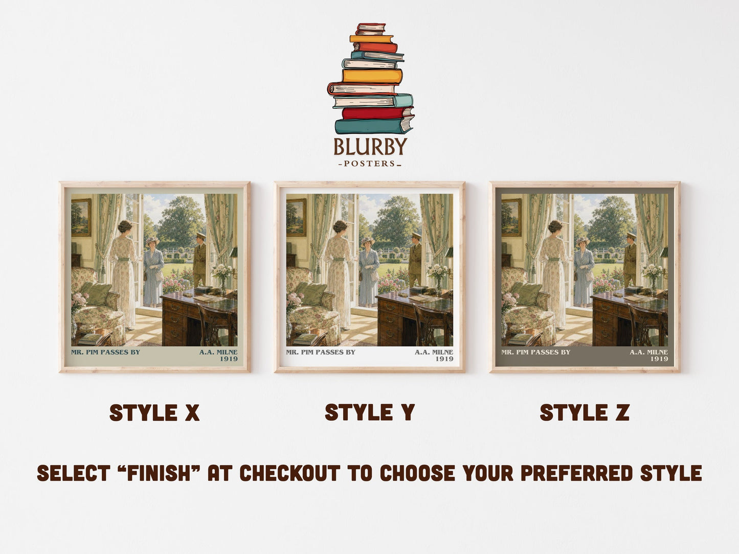 Mr. Pim Passes By literary print in frame leaning in hallway – classic literature wall art