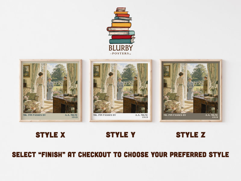 Mr. Pim Passes By literary print in frame leaning in hallway – classic literature wall art