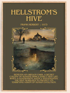 Hellstrom's Hive Minimalist Book Poster by Frank Herbert – book poster