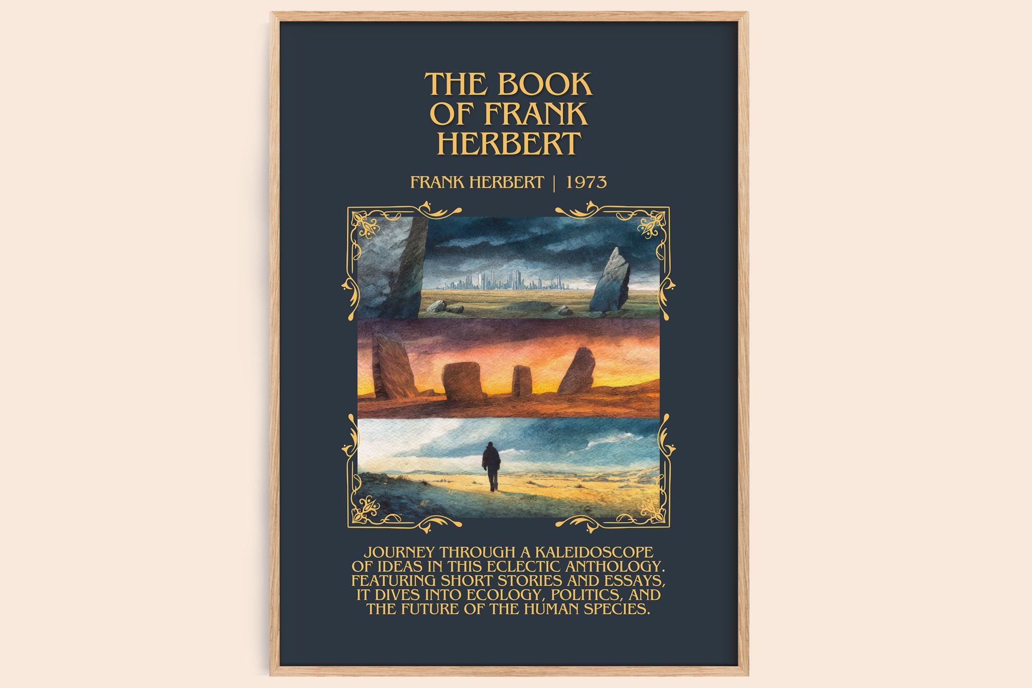 The Book Of Frank Herbert Minimalist Book Poster by Frank Herbert