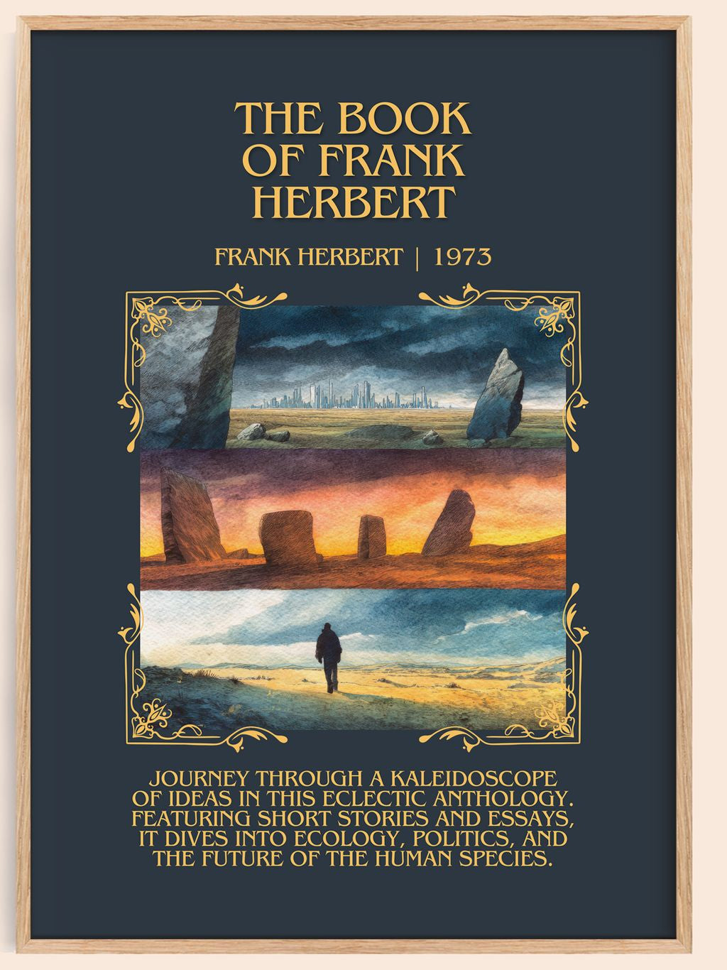 The Book Of Frank Herbert Minimalist Book Poster by Frank Herbert – book poster