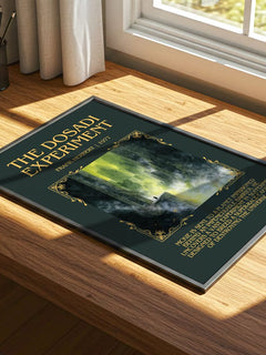 The Dosadi Experiment Minimalist Book Poster by Frank Herbert – print on a sunlit desk