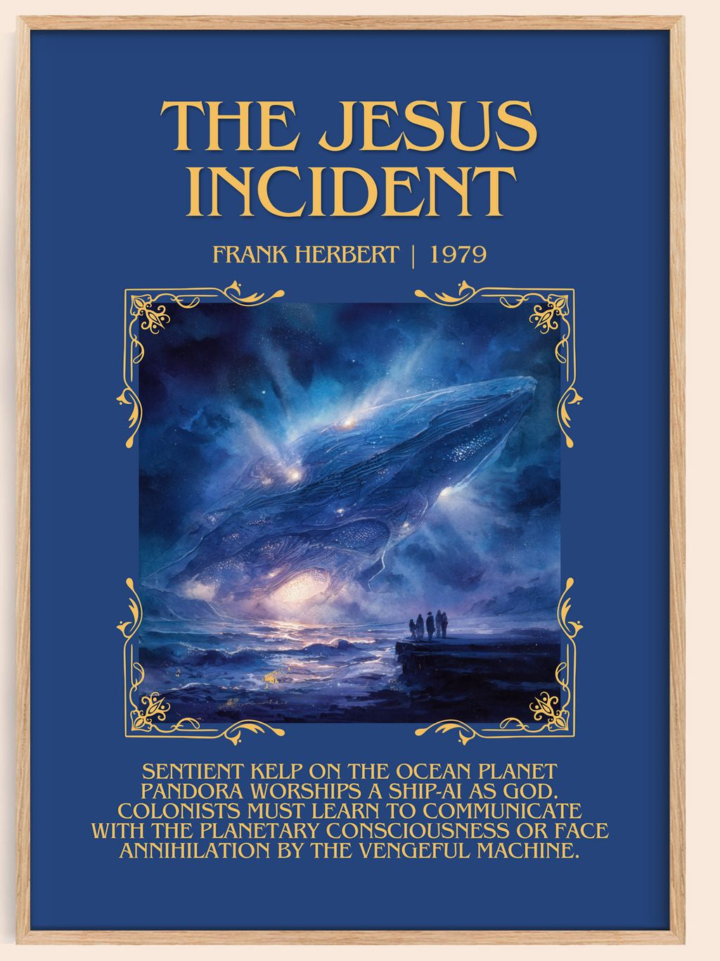 The Jesus Incident Minimalist Book Poster by Frank Herbert – book poster