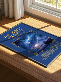 The Jesus Incident Minimalist Book Poster by Frank Herbert – print on a sunlit desk