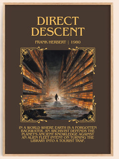 Direct Descent Minimalist Book Poster by Frank Herbert – book poster
