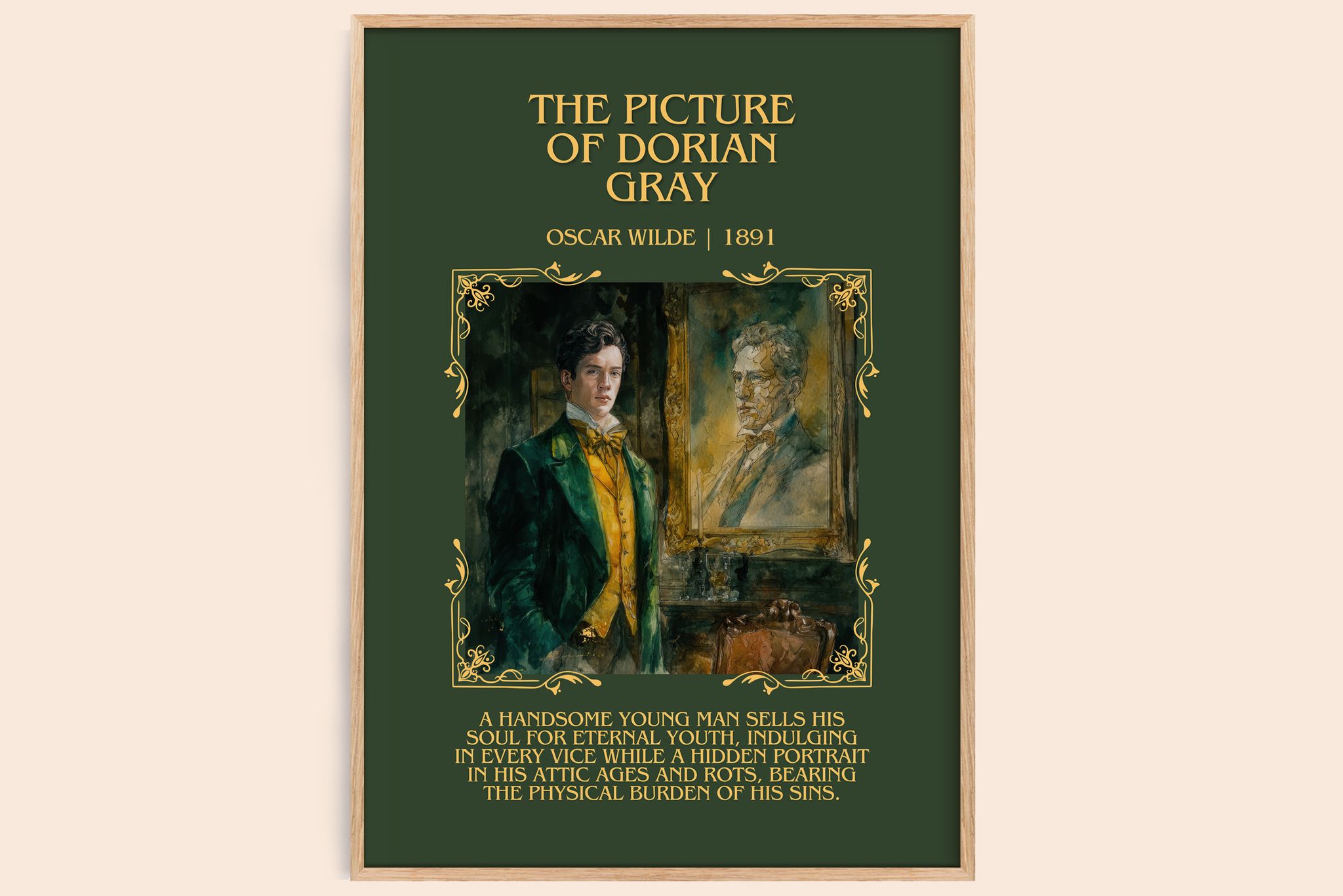 The Picture Of Dorian Gray Minimalist Book Poster by Oscar Wilde